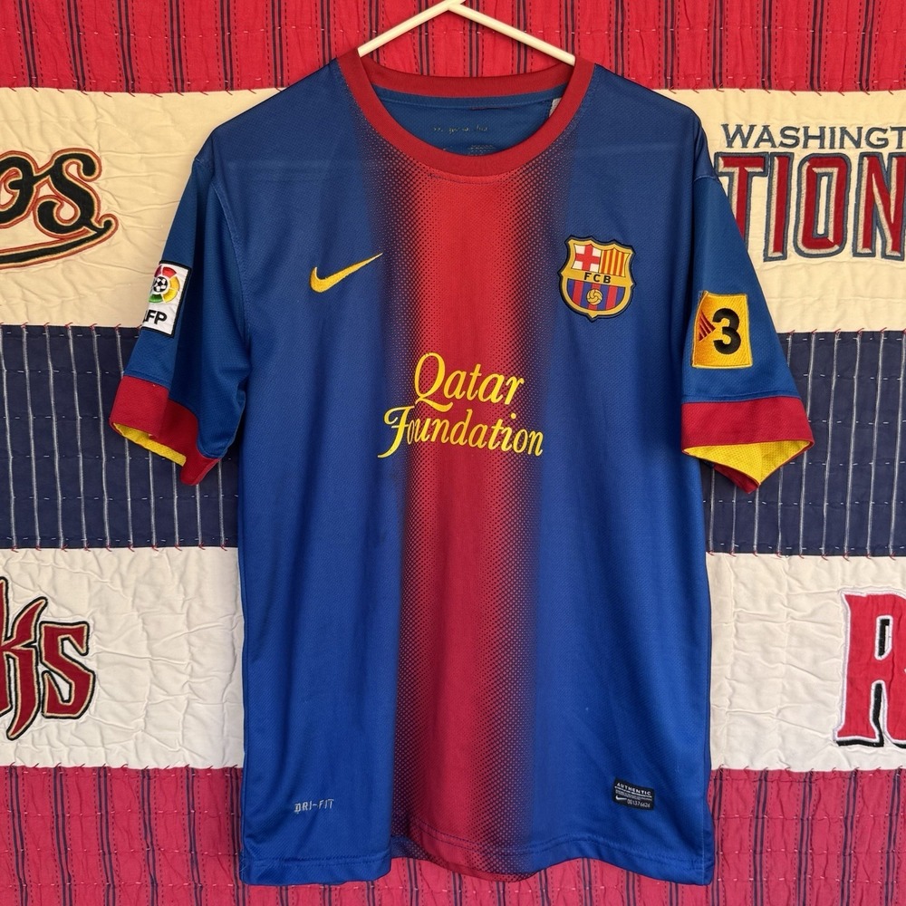 Size L - Barcelona 2012 2013 Home Shirt Jersey Nike‎
